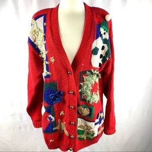 Casual Corner Hand Knitted Christmas Sweater